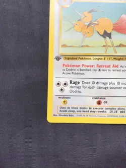 Pokemon Cards: Jungle 1st Edition Uncommon: Dodrio 34/64 - Image 5