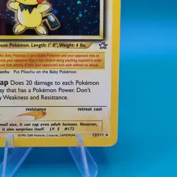Pichu Holo Rare Neo Genesis 12/111 Pokemon TCG Vintage Card - Image 5
