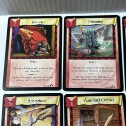 Harry Potter TCG Adventures at Hogwarts Lot 21 Cards 2002 SPELL Red/4j-w - Image 2