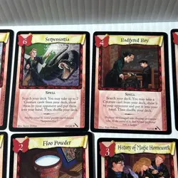 Harry Potter TCG Adventures at Hogwarts Lot 21 Cards 2002 SPELL Red/4j-w - Image 3
