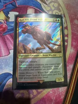 MTG Red XIII, Proud Warrior (Surge Foil) Commander: Final Fantasy 91 FF7 LP - Image 1