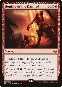 1x Bonfire of the Damned LP Eng MTG - Modern Masters 2017 - Image 1