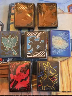 Pokemon TCG Sleeve Lot 7 Packs of 65 - Multiple Sets - Image 1
