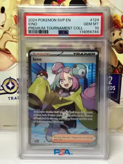 2024 POKEMON SVP EN-SV BLACK STAR PROMO IONO PREM TOURNAMENT COLL IONO PSA 10 - Image 1
