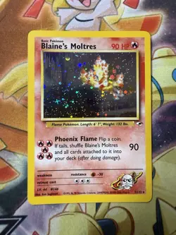 Pokemon- Blaine’s Moltres Gym Heroes 1/132 Holo NM - Image 1