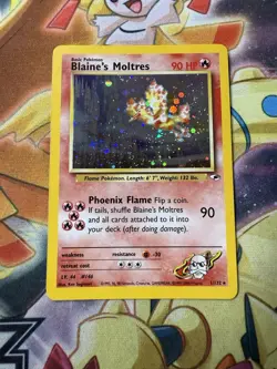 Pokemon- Blaine’s Moltres Gym Heroes 1/132 Holo NM - Image 2