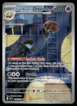 Pokemon Cards Team Rocket's Orbeetle 198/182 Destined Rivals LP - Image 1