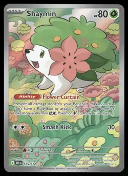 Pokemon Cards Shaymin 185/182 Destined Rivals Illustration Rare NM - Image 1