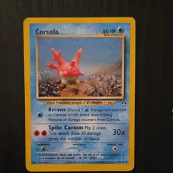 Pokemon Corsola 37/75 Neo Discovery Uncommon Basic 50HP English Water - Image 1
