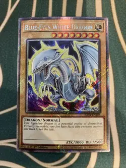 Yu-Gi-Oh! Blue-Eyes White Dragon RA04-EN108 1st Platinum Secret Rare Quarter Ce… - Image 1