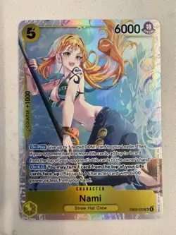 One Piece TCG Nami 053 EB03-053 Extra Booster Heroines Edition SR English NM - Image 1