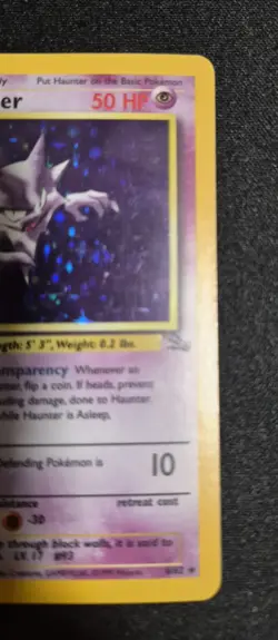 Pokemon Haunter Fossil Holo Rare Card 6/62 Unlimited 1999 English - Image 3