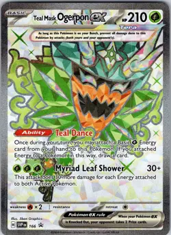 Teal Mask Ogerpon ex 166 SV: Scarlet & Violet Promo Cards Pokemon NM Holo - Image 1