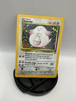 Pokemon TCG Chansey 3/130 Base Set Holo Rare 120 HP 1999 Basic Card Stock - Image 1