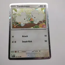 Pokemon Card - Tandemaus 167/193 - Paldea Evolved Cosmo Holo Promo Near Mint - Image 1