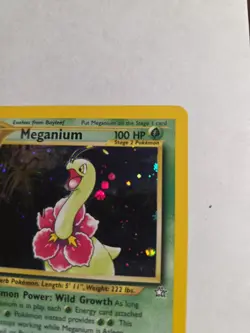 2000 Pokemon Neo Genesis 1st Edition Meganium Holo #11/111 - LP a scratch read - Image 3