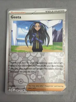 Pokemon TCG * SV Obsidian Flames * 188/197 Geeta REVERSE HOLO RARE * FRESH PK - Image 1