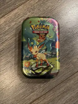 Pokemon Prismatic Evolutions Mini Tin (Leafeon) NEW SEALED - Image 1