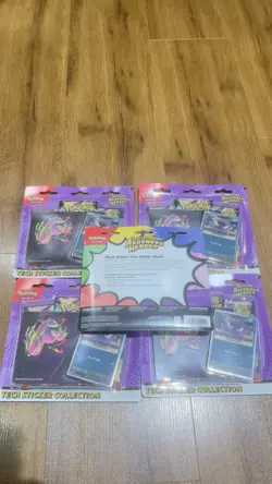 5x Pokemon Ascended Heroes Gastly Tech Sticker Collection 3 Pack Sealed - Image 2