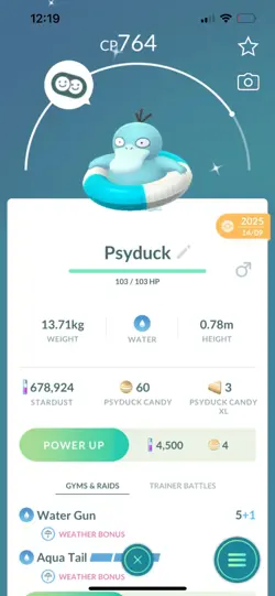 Pokemon Go (Stage 43) Shiny Psyduck Costume ( 52 Shinys ) ( Reduced) - Image 2
