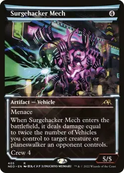 Surgehacker Mech (Showcase) - Kamigawa: Neon Dynasty - MTG Magic Pack fresh - Image 1