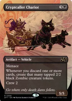 Cryptcaller Chariot BORDERLESS Aetherdrift Magic MTG NM - Image 1