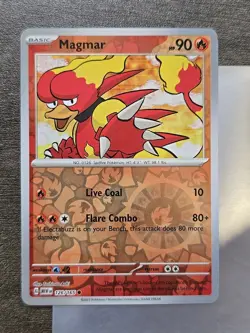 Magmar 126/165 Reverse Holo Pokemon 151 Card English Near MINT - Image 1