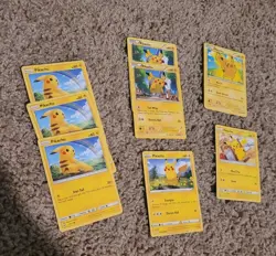 Pokemon All Pikachu Common Cards Lot - Image 1