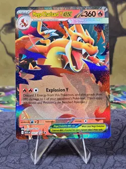 Mega Charizard Y ex 022/217 ME: Ascended Heroes Pokemon TCG Double Rare Card NM - Image 1