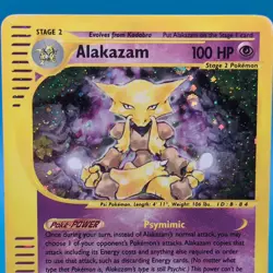 Alakazam 001/165 Expedition Base Set Holo Rare Pokemon TCG Nintendo e-reader MP - Image 1