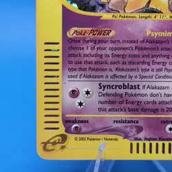 Alakazam 001/165 Expedition Base Set Holo Rare Pokemon TCG Nintendo e-reader MP - Image 3