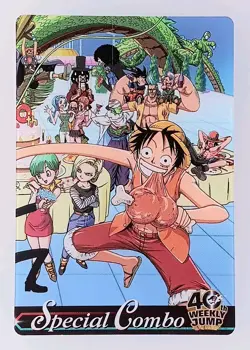Luffy - Dragon Ball × One Piece Weekly Jump 40th Wafer Card JASC-02-018 - Image 1