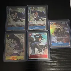 One Piece CCG ALT ART Card Lot X.Drake Gedatsu Sabo Borsalino 5 Cards English NM - Image 1