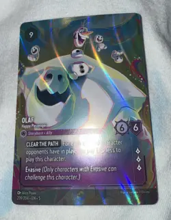 2024 Disney Lorcana Shimmering Skies Olaf Happy Passenger Enchanted Foil 209/204 - Image 1