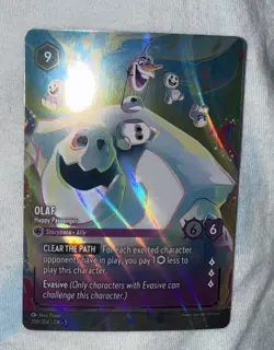2024 Disney Lorcana Shimmering Skies Olaf Happy Passenger Enchanted Foil 209/204 - Image 2