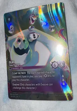 2024 Disney Lorcana Shimmering Skies Olaf Happy Passenger Enchanted Foil 209/204 - Image 3