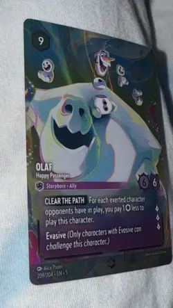 2024 Disney Lorcana Shimmering Skies Olaf Happy Passenger Enchanted Foil 209/204 - Image 5