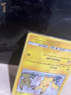 Pokemon card: Pikachu promo POKEMON TEAM UP PIKACHU #SM162 HOLO BLACK STAR PROMO - Image 5