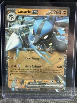 Pokemon TCG Lucario EX Scarlet & Violet Black Star Promo Card - Image 1