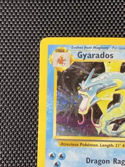 Gyarados 006/102 Holo Rare Base Set Holo Pokemon Card LP - Image 2