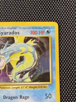 Gyarados 006/102 Holo Rare Base Set Holo Pokemon Card LP - Image 3
