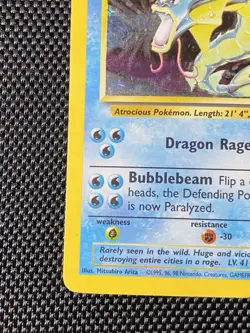 Gyarados 006/102 Holo Rare Base Set Holo Pokemon Card LP - Image 5