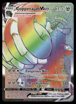Pokemon Cards Copperajah VMAX 199/192 Rebel Clash Rare Rainbow NM - Image 1