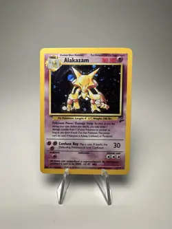 Pokemon Base Set 2 Alakazam Holo Rare #11/130 English 2000 TCG - Image 1