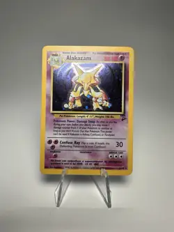 Pokemon Base Set 2 Alakazam Holo Rare #11/130 English 2000 TCG - Image 2