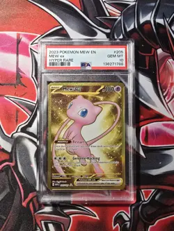 Pokemon TCG Mew EX 205/165 Scarlet & Violet 151 Holo Hyper Rare PSA 10 - Image 1