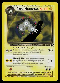 Pokemon Card - Dark Magneton Team Rocket 28/82 Rare Non Holo - Image 1
