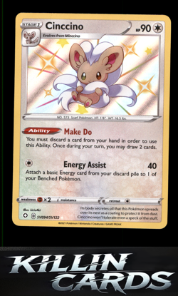 Cinccino SV094/SV122 Pokemon Shiny Holo Rare Shining Fates: Shiny Vault Card NM - Image 1