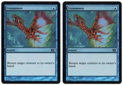 Unsummon x2 2x 2003 MTG Core Set 8th Edition FOIL Blue Common Instant NM AZ1 - Image 1