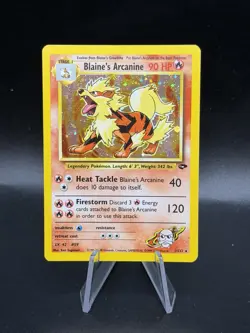 Pokemon Blaine's Arcanine Holo Rare Gym Challenge 1/132 Unlimited Mp ER3 - Image 1